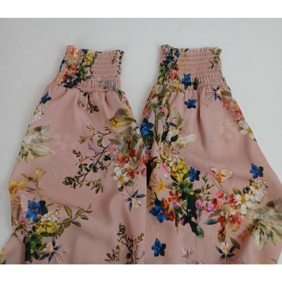 NWT Worthington Woman Katrina Floral Pink Semi-Sheer Blouse Size 0X - Picture 3 of 6